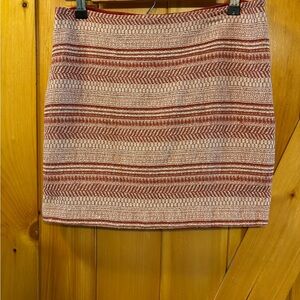 Banana Republic Cream and Rust Mini Skirt